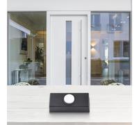 Lecreatekit Black Wired Doorbell Push Button for Home Use - ABS Plastic Chime with Hardwired Installation, 5.5 x 2.4 x 1.5 cm