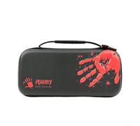 Lecreatekit Bloody Handprint Carrying Case for Switch 2, Black Red Case with Drop-Proof Protection, Portable Waterproof Shockproof Travel Bag(Black and Red)