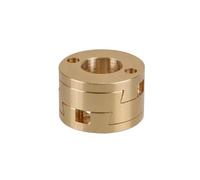 Lecreatekit Brass Z-Screw Coupling for 3D Printers - T8 Screw Adapter with 22mm Diameter & 16mm Hole Center Distance, for oldham Type for Hot Bed Stability and Printing