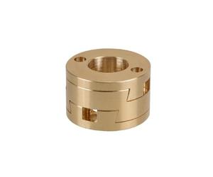 Lecreatekit Brass Z-Screw Coupling for 3D Printers - T8 Screw Adapter with 22mm Diameter & 16mm Hole Center Distance, for oldham Type for Hot Bed Stability and Printing