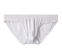Lecreatekit Breathe Freely Men's Underwear Featuring a Low Waist and Unique Pouch Design (M White)