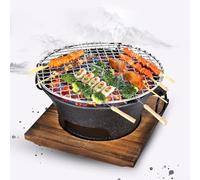 Lecreatekit Carbon Furnace Cast Iron Charcoal Stove With Thicken The Bottom Of The Pan, Barbecue Grill Grill Oven For Indoor Outdoor Camping Picnic Party(19.5cm)