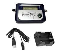 Lecreatekit DVB-T Digital TV Signal Finder with Compass, Portable Terrestrial Antenna Detector Meter 170-860MHz for Satellite Dish Alignment Blue