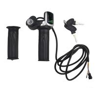 Lecreatekit Electric Bicycle Grip Throttle with LED Display, 36V or 48V Compatible, Real Time Voltage Readout (48V)