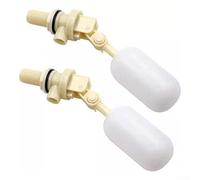 Lecreatekit Float Valve, 2Pcs 1/2inch ABS Plastic Adjustable Shut Off Float Valve Stable Water Float Ball Valves, Can Withstand High Pressure