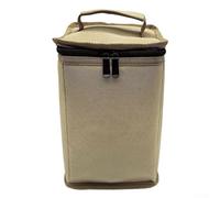 Lecreatekit Gas Cylinder Storage Bag, Multi-Functional Foldable Portable Camping Bag 24x16x16cm, Outdoor Butane Bottle Cartridge Stove Bag Black/Khaki(Khaki)