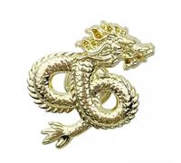 Lecreatekit Gold Dragon Handle Cabinet Pull, Zinc Alloy Creative Wardrobe Knob, 5x4.5x3cm Single Hole Furniture Hardware for Cupboard Drawer Dresser Decoration