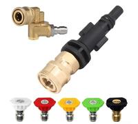 Lecreatekit High Pressure Foam Pot Adapter 14 Quick Connect For Lavor/Parkside/Vax/Champion 4500 PSI With 180° Swivel & 5 Nozzles