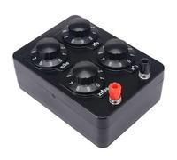 Lecreatekit J2362 Variable Resistance Decade Box 0-9999 Ohm 1W Adjustable Resistor Box for Physics Teaching Lab Experiments Black