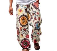 Lecreatekit Men's Loose Fit Beach Trousers Comfortable Design for Active Lifestyles (XL Apricot)