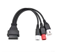Lecreatekit OBD2 Cable Adapter, Engine System Diagnostic Tool For Yamaha To For Honda OBD2 Adapter Cable 3Pin/4pin To 16Pin Connector