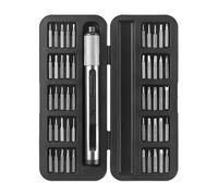 Lecreatekit Rechargeable Electric Screwdriver Set, Torque Adjustable with Forward Reverse Rotation and LED Light, Kit for Phone PC Repair