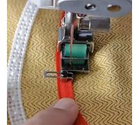 Lecreatekit Roller Hem Press Foot for Sewing Machines - Adjustable for edge Guide (0-12.5 mm), Steel Roller Feed, Compatible with Most Domestic Machines, Silver/Green