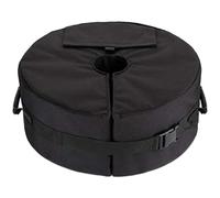 Lecreatekit Round Sandbag Weight for Outdoor Umbrella, 46cm Garden Beach Anchor with Visualization Window, Thermal Fabric for stabilizer Base for Patio Signage, Black