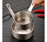 Lecreatekit Small Sauce Pan in Stainless Steel 100ML Capacity for Convenient Cooking of Porridge and Sauces (Silver L)