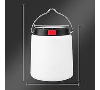 Lecreatekit Solar Powered LED Camping Light Rechargeable with USB-C, Portable Outdoor Hanging Lamp 3 Modes for Tent Hiking White