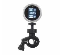 Lecreatekit Solar Wireless Motorcycle TPMS with 2 External Sensors, Real-Time Tire Pressure and Temperature Monitor, LCD Display, IPX67 Waterproof, DIY Installation for Bike Safety