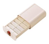 Lecreatekit Stackable Drawer Organizer with 16 Cells for Socks and Underwear, Plastic Storage Box Divider for Wardrobe, White, 34.4x25x14.4cm