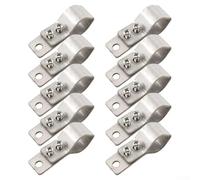 Lecreatekit Stainless Steel Clamp Set, 0 Pack SS304 Adjustable Pole Clamps 16-26mm for Gazebo Sunshade Outdoor Canopy Pole Fittings (55x42x2mm)