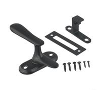 Lecreatekit Stainless Steel Door Latch Secure Solution for Fire and Escape Doors in Public Spaces (Black L)