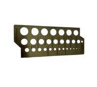 Lecreatekit Stainless Steel Drill Gauge Ruler for Metric & for imperial Drill Bit Sizes 1/16"-1/2" (1/64" Increments), 127 x 50 mm with 135°/118° Angle Notches