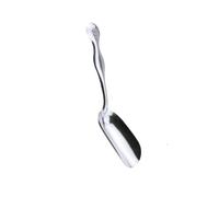 Lecreatekit Stainless Steel Measuring Spoon for Loose for leaf Tea, Coffee Beans and Sugar, Rust-Proof Metal Scooper with Elegant Design for Kitchen Use, Silver, 14.5 x 3 cm
