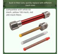 Lecreatekit Stainless Steel Paint Sprayer Filter for Extension Rods - Dual-Mesh Strainer with Quick-Change Design, 15.1 x 1.6 x 2.1 cm, Compatible with Pressure Rollers & Spray Tools