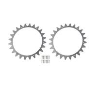 Lecreatekit Stainless Steel Robotic Lawn Mower Spikes for for worx for landroid L Models (WR153E/WR155E/WR147E/WR148E), 2-Piece Kit with 12 Countersunk for torx Screws, 220mm Wheel Compatible