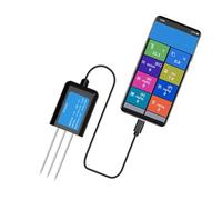Lecreatekit USB Soil Sensor for Agricultural Monitoring, IP68 Waterproof Moisture and Temperature Detector with Electromagnetic Isolation for Garden Farming, Black