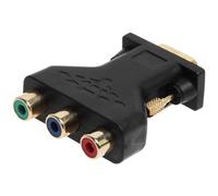 Lecreatekit VGA to 3 for rca Adapter, 15-Pin Male to Component Female Converter with Gold-Plated Connectors for PC DVD Projector for HDTV, Compatible with ATI Radeon 8500-9800 for x series