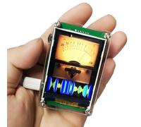 Lecreatekit Voice Controlled VU Meter with 2.4 Inch HD LCD, 10 Display Modes for Audio Spectrum Analysis, USB Powered Rhythm Monitor for Car Desktop DIY