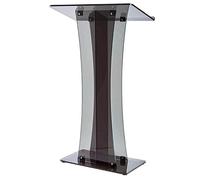 Lectern Podium Stand, Acrylic Podium Stand Lectern - Portable, Transparent, Wide Reading Surface for Churches, Schools, Meetings - Ideal for Weddings and Music - Round Stand Music Stand, Lectern for