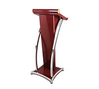 Lectern Podium Stand,Standing Lectern Podium Pulpit Lectern Stainless Steel Speaking Lecture Podium - Heavy Duty Commercial Muti-Purpose (Red 49x49x117cm)