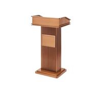 Lectern Stand Stainless Steel Launch Podium Master Ceremonies Emceeing Platform Hotel Reception Desk Podiums(Gold)