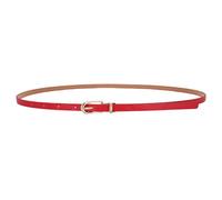 LECTNORE Women Skinny Leather Belt for Dresses Thin Waist Belt with Metal Buckle for Jeans Dress Pants