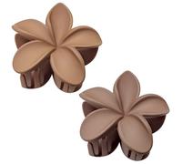 LECTNORE Women's Flower Hair Clips, 2 Pack, Large Hair Clips, Non-Slip, Claw Clips, Floral Design, Adult Women, 8*8*8CM/3.15*3.15*3.15IN, 2 Count