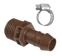 LECTO Rain Bird Drip Irrigation PVC Adapter, Universal Fit for 5/8", 1/2", .700" Drip Tubing Kit (Adapter, 3, Kit)