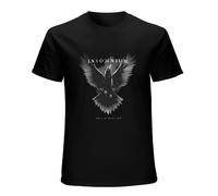 Lectoure Pure Men's 12-Designs-Harajuku-Streetwear-Insomnium-Rock-T-Shirt-3D-Fitness-100-Cotton-Heavy-Metal-Print Black XXL