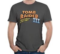 Lectoure Pure Men's Mans Tomb Raider Iii Adventures of Lara Croft T Shirt Grey XL