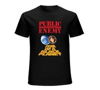 Lectoure Pure Men's Public Enemy Fear of A Planet T-Shirt Unisex Black L