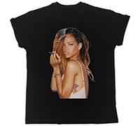 Lectoure Pure Men's Rihanna Smoking Poster Funny Gift Designer Unisex T-Shirt Black M