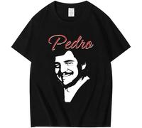 Lectoure Pure Pedro Pascal Face Movie Tv Actor Unisex T-Shirt Black Mens Tops Casual Black M