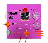 Lectrify Computer Science Activity Bundle, Intermediate-Advanced, Coding and Robotics Learning Kit with Bit:Explorer, Servos, Electronics and Building Parts for Cardboard Robot Construction