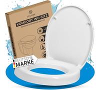 LECURE® Toilet Seat Raiser [5 cm] - Comfortable Toilet Booster Seat for Seniors and Adults with Mobility Restrictions [up to 200 kg] - Suitable for All Standard Oval Toilets