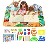 LEcylankEr Water Doodle Mat 120x90cm, Large Aqua Doodle Water Colouring Mat XXL, Magic Doodle Colouring Mat with Water Pen for 2-7 Years Old Boy Girl Children Baby Toddler (Dinosaurs)