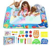 LEcylankEr Water Doodle Mat 120x90cm (Oceans) | Large Aqua Doodle Water Colouring Mat XXL, Magic Doodle Colouring Mat with Water Pen