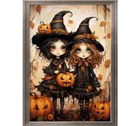 Leczany DIY 11CT Stamped Cross-Stitch Kit - Pre-Printed Embroidery Starter Kit, Needlework Canvas Handicrafts Kit for Adults or Kid for Beginners - The Magic Little Girl 33x45cm