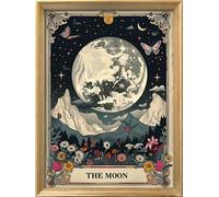 Leczany DIY Stamped 11CT Cross Stitch Kit - Full Range of Beginners Embroidery Kits Easy Pattern Pre-Printed - The Moon 40x55cm