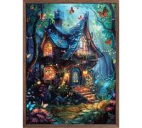 Leczany DIY Stamped 11CT Cross Stitch Kit - Full Range of Beginners Embroidery Kits Easy Pattern Pre-Printed - The Magic House 40x53cm