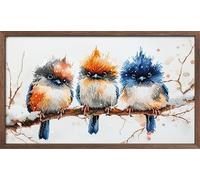 Leczany DIY Stamped 11CT Cross Stitch Kit - Full Range of Beginners Embroidery Kits Easy Pattern Pre-Printed - The Three Little Birds 52x30cm